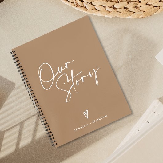 Personalisiertes Foto - unser Story Couple Journal Notizblock