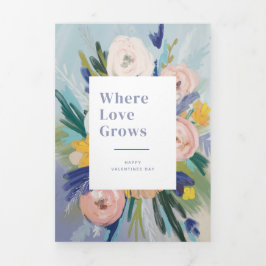 Personalisiertes Foto Valentine zusammenwachsen Dreifach Gefaltete Urlaubskarte