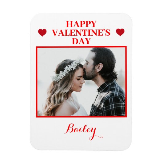 Personalisiertes Foto Valentinstag Flexible Magnet (Vertikal)