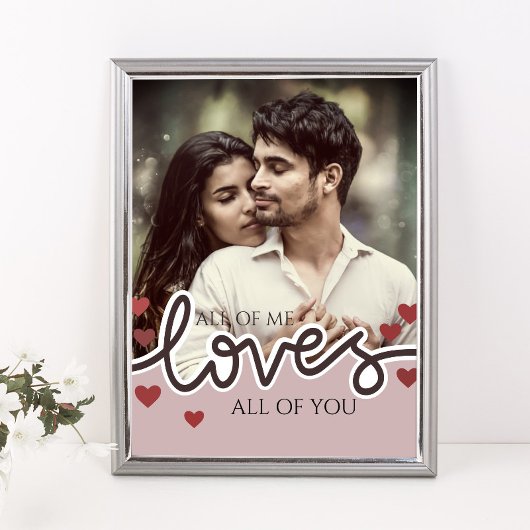 Personalisiertes Foto Valentinstag Liebe Thr Poster