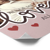 Personalisiertes Foto Valentinstag Liebe Thr Poster (Ecke)