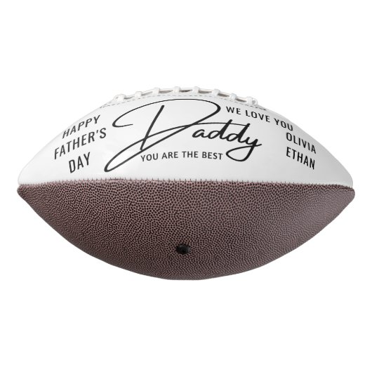 Personalisiertes Foto Vatertag Schwarz-Weiß Football (Gedreht 270)