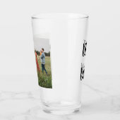 Personalisiertes Foto Vatertag Trinkglas Glas (Links)