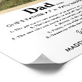 Personalisiertes Foto Vatertagsgeschenk Poster (Ecke)