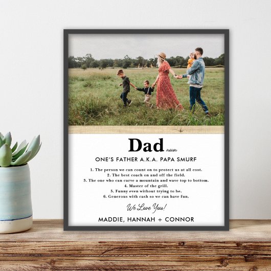 Personalisiertes Foto Vatertagsgeschenk Poster