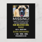 Personalisiertes Foto, Vermisst, verlorenes Hausti Flyer (Hinten)