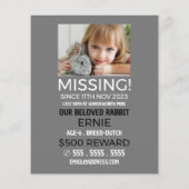 Personalisiertes Foto, Vermisst, verlorenes Hausti Flyer (Hinten)