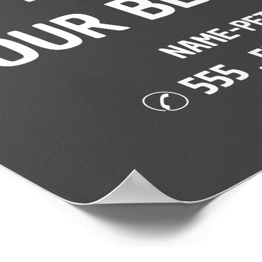 Personalisiertes Foto, Vermisst, verlorenes Hausti Poster (Ecke)