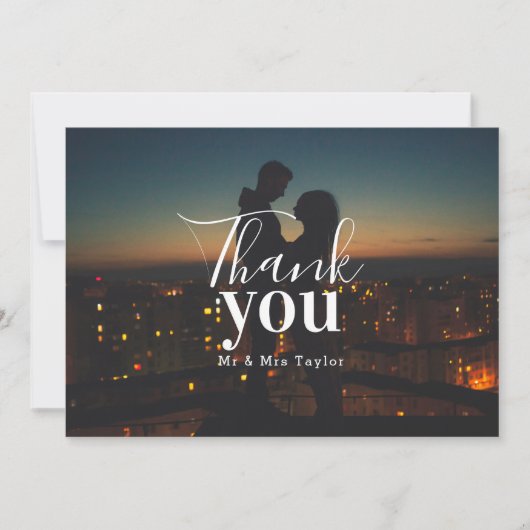 Personalisiertes Foto Vielen Dank Dankeskarte (Vorderseite)