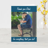 Personalisiertes Foto Vielen Dank Vater Vatertag K Karte (Gelbe Blume)