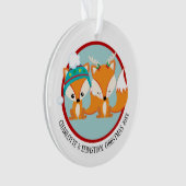 Personalisiertes Foto von Christmas Red Fox Ornament (Vorderseite)