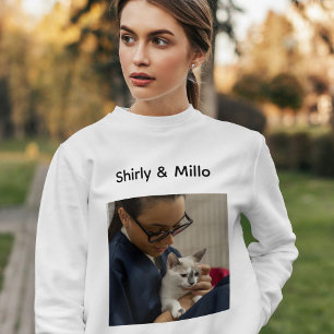 Personalisiertes Foto von Haustier-Lieblingskatze- Sweatshirt