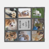 Personalisiertes Foto von Haustieren und Textdotie Fleecedecke (Vorderseite (Horizontal))