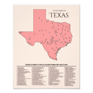 Personalisiertes Foto von Texas Staat Park Bucket