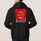 Personalisiertes Foto vor und zurück Hoodie (Rückseite)