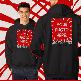 Personalisiertes Foto vor und zurück Hoodie