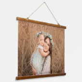 Personalisiertes Foto Wandteppich Mit Holzrahmen (Gewinkelt)