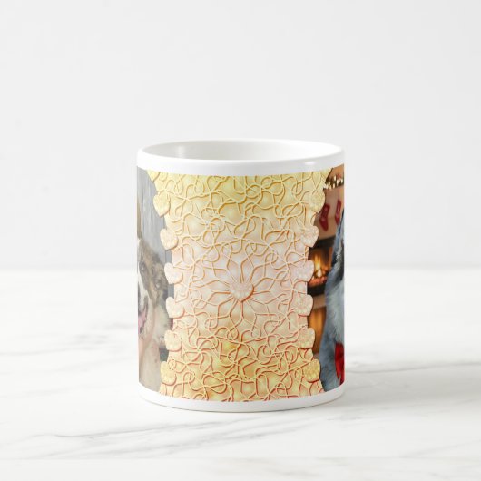 Personalisiertes Foto "Warme Herzen" Weihnachten Kaffeetasse (Mittel)