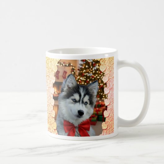 Personalisiertes Foto "Warme Herzen" Weihnachten Kaffeetasse (Rechts)