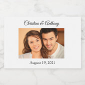 Personalisiertes Foto Wedding Jar Bevorzugung Labe Lebensmitteletikett (Einzelnes Label)