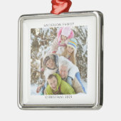Personalisiertes Foto Weihnachten 2025 Ornament Aus Metall (Links)