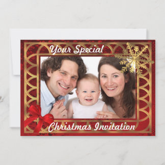 Personalisiertes Foto Weihnachten Einladung