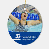 Personalisiertes Foto Weihnachten Keramik Ornament (Links)