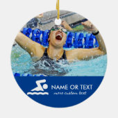 Personalisiertes Foto Weihnachten Keramik Ornament (Hinten)