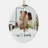 Personalisiertes Foto Weihnachten Keramik Ornament (Rechts)
