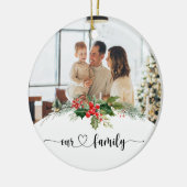 Personalisiertes Foto Weihnachten Keramik Ornament (Links)