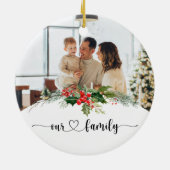Personalisiertes Foto Weihnachten Keramik Ornament (Hinten)