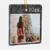 Personalisiertes Foto Weihnachten Keramikornament (Rechts)
