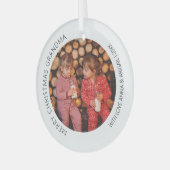 Personalisiertes Foto Weihnachten Ornament Aus Glas (Vorderseite links)