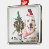 Personalisiertes Foto Weihnachten Ornament Aus Metall (Links)