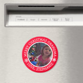 Personalisiertes Foto Weihnachten Schneeflocken Ma Magnet (In Situ (Geschirrspüler))