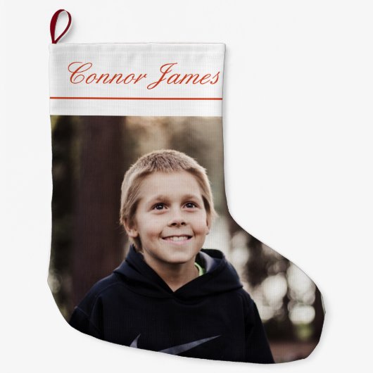 Personalisiertes Foto Weihnachten Strumpf Großer Weihnachtsstrumpf (Vorderseite)