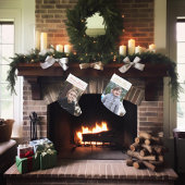 Personalisiertes Foto Weihnachten Strumpf Großer Weihnachtsstrumpf