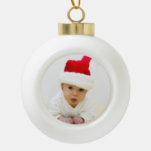 Personalisiertes Foto Weihnachtsball-Ornament Keramik Kugel-Ornament