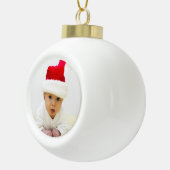 Personalisiertes Foto Weihnachtsball-Ornament Keramik Kugel-Ornament (Rechts)