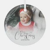 Personalisiertes Foto | Weihnachtsbaum Ornament Aus Glas (Vorderseite)
