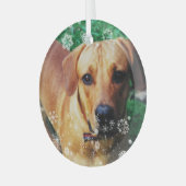 Personalisiertes Foto Weihnachtsbaum Ornament Aus Glas (Vorderseite links)