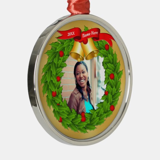 Personalisiertes Foto Weihnachtsbaum Ornamente (Rechts)