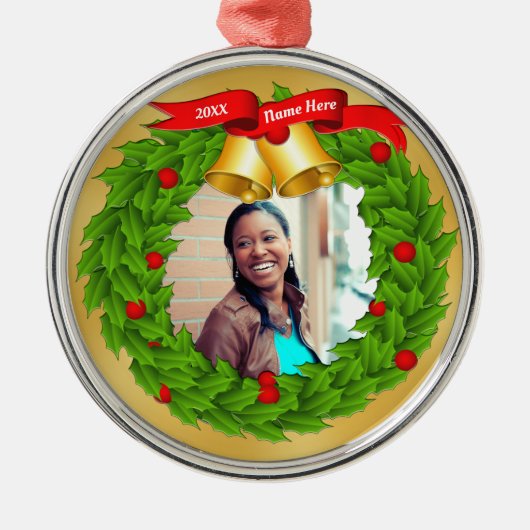 Personalisiertes Foto Weihnachtsbaum Ornamente (Vorne)