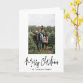 Personalisiertes Foto Weihnachtsfeiertag Minimalis Karte (Gelbe Blume)