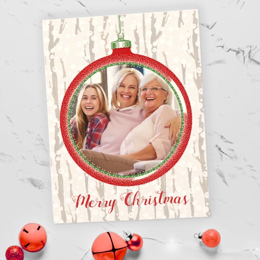 Personalisiertes Foto Weihnachtsfeiertag Postkarte