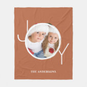 Personalisiertes Foto Weihnachtsfest Rust Fleecedecke (Vorderseite)