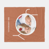 Personalisiertes Foto Weihnachtsfest Rust Fleecedecke (Vorderseite (Horizontal))