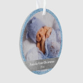 Personalisiertes Foto Weihnachtsgeschenk Ornament (Vorderseite)