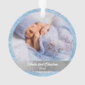Personalisiertes Foto Weihnachtsgeschenk Ornament (Rückseite)