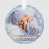 Personalisiertes Foto Weihnachtsgeschenk Ornament (Vorderseite)